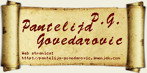 Pantelija Govedarović vizit kartica